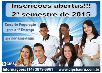 Inscrições Abertas!! Curso 'Preparação para o Primeiro Emprego' 2º Semestre 2015.