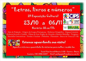 2ª EXPOSIÇÃO CULTURAL 'LETRAS, LIVROS E NÚMEROS'